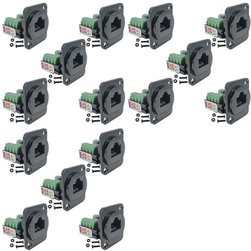 Adaptateur RJ45 à vis type D pour tableau électrique 15 pièces