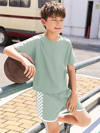 Tenue décontractée bleu clair 10-12 ans contre la chaleur