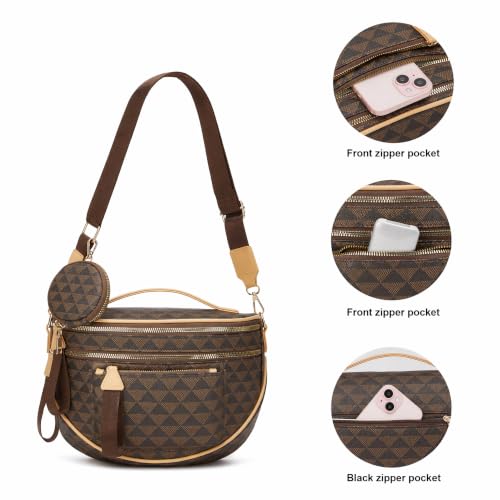 Image of Crossbody Purse for Women Small Crossbody Bags Trendy Vegan Leather with Adjustable Shoulder Straps Gift for Mother Wife Mom