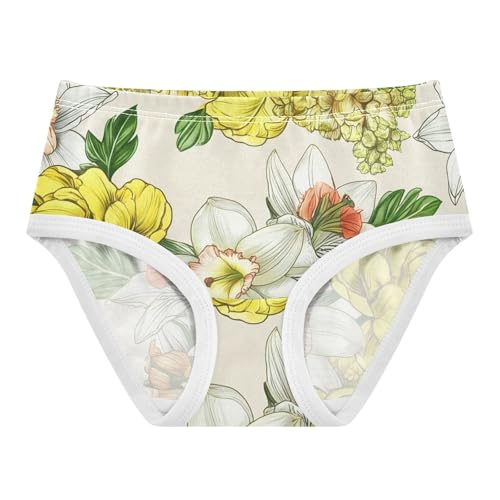 Cotton Girls Underwear Toddlers Yellow White Floral Beige Panties Little Girl Colorful Kids Briefs Undies 2t