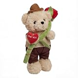 11' Rose Teddy Bear Stuffed Animal - Soft Plush...