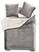 DecoKing 96697 3 - częściowy komplet pościeli zimowej 200x220 cm z 2 poszewkami na poduszki 80x80 szary puszysta Mikrofibra lekka przytulna szary
