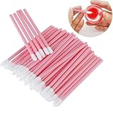 ELESDA 100PCS Lip Applicators Disposable, Lips Wands Lip Brush Applicator Lipstick Brush Lip Gloss Applicator Mascara Brush Makeup Tool