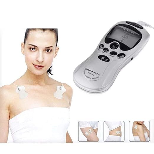 8-in-1 Digital Body Massager Machine for Pain Relief and Muscle Relaxation | Electric Pulse Massager with 4 Gel Pads | Compact Handheld Full Body Device for Back, Neck, Shoulder, Leg, Arm, Joint – Home Use (White) 8-in-1 Digital Body Massager Machine for Pain Relief and Muscle Relaxation | Electric Pulse Massager with 4 Gel Pads | Compact Handheld Full Body Device for Back, Neck, Shoulder, Leg, Arm, Joint – Home Use (White)