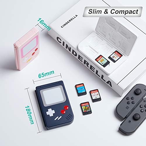 Game Card Case For Nintendo Switch (2019 & 2021 Oled),Nintendo Switch Lite, Leyusmart 10 Game Cards & 10 Memory Sd Cards Strorage Holder, Gameboy Portable Slim/Small Size Case White #TOP4