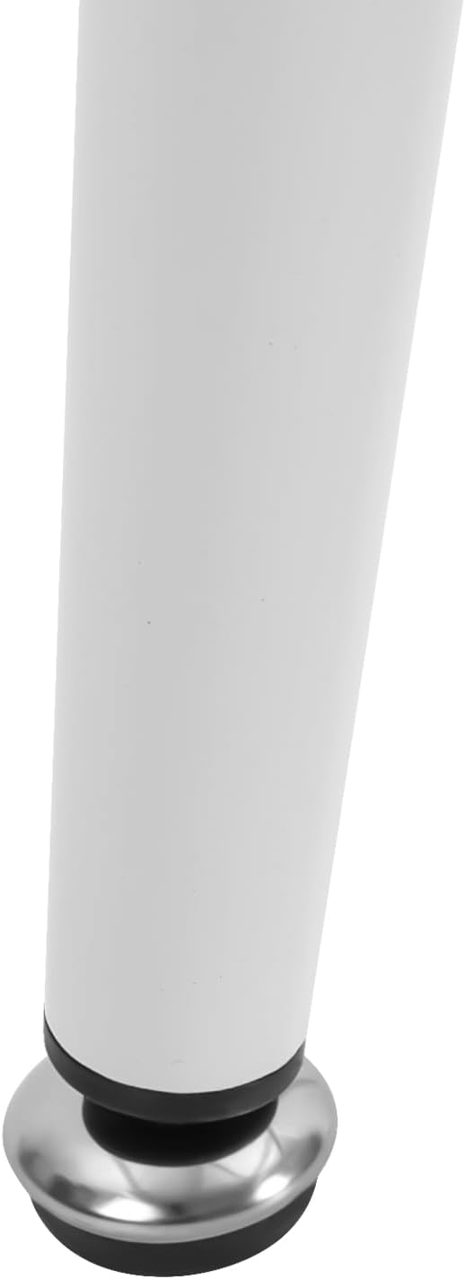 28 inch Industrial Metal Table Legs with Adjustable Universal Feet with Suction Cups Top Size 42.13 * 22.05inch White for Adsorbs Glass Metal Marble (White)
