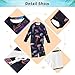 Galaxy Jellyfish Print Boys Swimsuit Rash Guard Toddler Kids Long Sleeve Swim Shirt and Trunks Swimwear Set 7-8Y Black