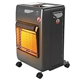 Foldable Propane Patio Heater, Outdoor 18000BTU Gas Radiant Heater, Propane Heaters for Indoor, Outside