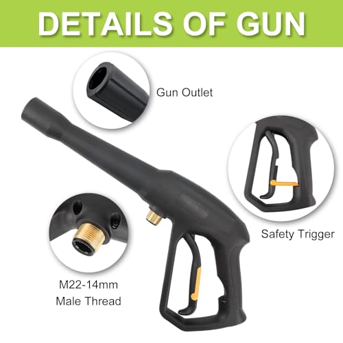 Bear Force Replacement Spray Gun with Extension Wand & M22-15 Connector, Compatible with Some of Ryobi, Greenworks, Craftsman, Kar-cher, SunJoe, Westinghouse, LWQ Electric Pressure Washer Max 1900 PSI by BEAR FORCE - Used condition - Image 3