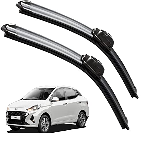 Image of Euro Care Windshield Car Wiper Blades Compatibility with Hyundai Aura - Set of 2Pc (D-24,P-16)
