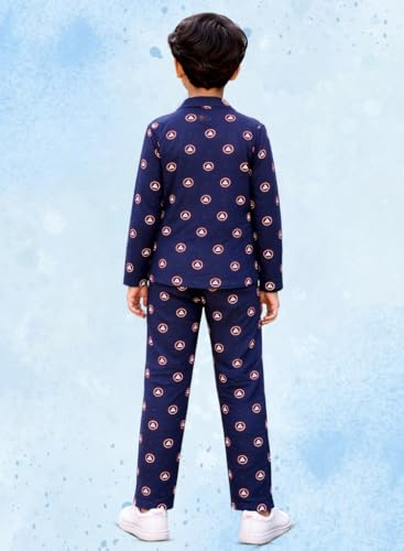 Image of 3BROS Kid's Pure Cotton Full Sleeves Night Suit /Dress for Boys /Girls Full Pajama & Top Sleep Suit Combo Set