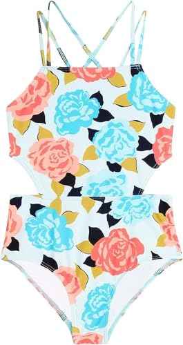 Image of Kanu Surf Girls' Beach Girl Sport Cut-Out One Piece Swimsuit