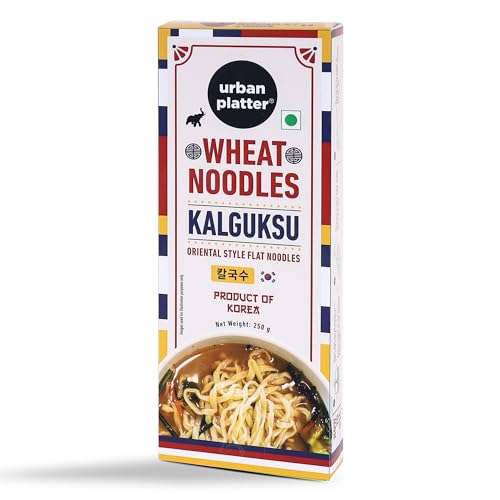Image of Urban Platter Kalguksu Wheat Noodles, 250g (Flat Korean Soup Noodles | Thick & Chewy Texture | Ideal for Brothy & Comfort Dishes)