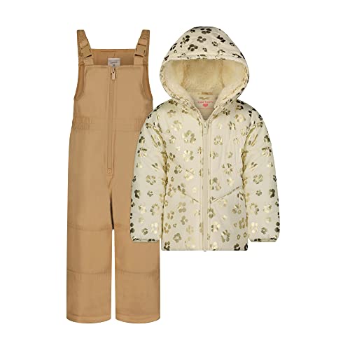Image of Carter's Baby Girls' Toddler Water Resistant Two-piece Winter Snowsuit - Includes Snowsuit + Hooded, Fleece Lined Jacket