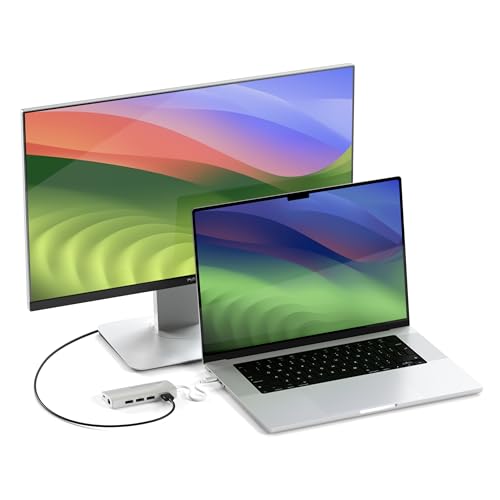 SATECHI 8 in 1 Hub multiporta V2 con Ethernet, HDMI 4K@60Hz, Ricarica PD 60W, 3 Porte USB-A 10 Gbps, SD e MicroSD, per MacBook Air e Pro, PC, Portatile e altro – Argento - Hub USB - Immagine 1