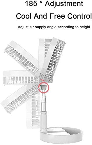 Portable Desk Table Fan, Height Adjustable Folding Telescopic Floor Fan With Mister, Usb Rechargeable Personal Fan Travel Fan With 4 Wind Speeds Air Humidifier Led Lamp And Night Light For Outdoor Camping Fishing #TOP5