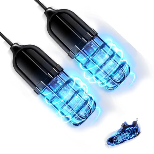 MWNI Ultraviolet Shoe Deodorizer,UV Light Sneaker Cleaner,Smart Timing UV Footwear Odor Elimination,360°Ultraviolet Bulb Design, Applicable to All Shoes and Boots 6W （Black）