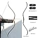 OBTOUTDOOR Black Hunter Bow 20-55lbs 51Inch Traditional Handmade Wood Recurve Bow for Archery Hunting