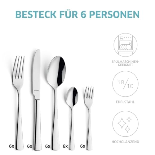 Kuppels Besteckset Flair 30-teilig für 6 Personen aus Edelstahl