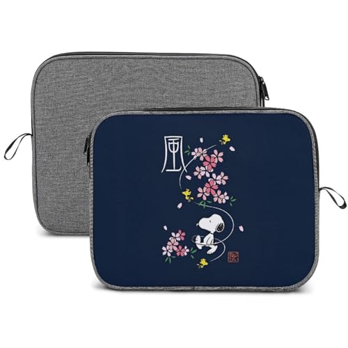 スヌーピー 桜 和風 【 ラップトップケース 13インチ 14インチ 】 パソコンケース PCケース ZITION ノートパソコンバッグ スリーブ 耐衝撃 軽量 撥水加工 全面保護 アニメ 可愛い おしゃれ メンズ レーディス