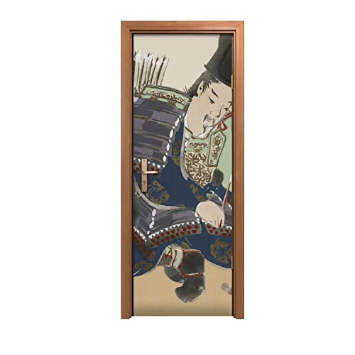 Autocollant de porte Arc de samouraï 70x200cm pour mur