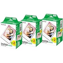Fujifilm 16437396 Instax Mini Twin Pack Picture Format Instant Daylight Film Pack of 3 60 Shots
