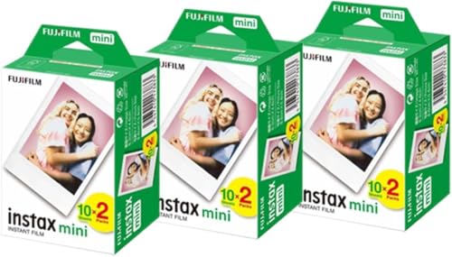 Fujifilm 16437396 Instax Mini Twin Pack Picture Format Instant Daylight Film Pack of 3 (60 Shots) by Fujifilm - Used condition - US$58.14