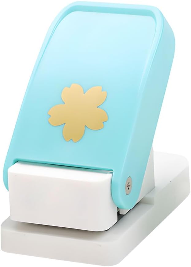 Flower Pattern Hole Puncher Multipurpose Paper Hole Punching Machine for Card Making Scrapbooking Art Craft Project ABS Craft Puncher