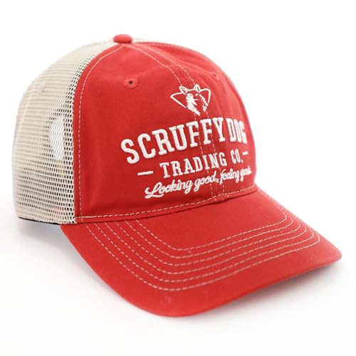 Image of SCRUFFY DOG Premium Adjustable Trucker Hats for Men and Women - Vintage Snapback Trucker Hat for Hikers and Bikers