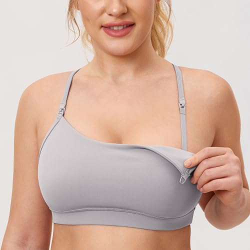 Image of MOMANDA Yoga Nursing Bras for Breastfeeding Fixed Y Back Soft Support Nursing Sports Maternity Bra