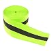 LLPT Nastro riflettente ad alta visibilità 5cm x 15 m nylon argento fettuccia di sicurezza fluorescente per di rifiniture di sicurezza su gilet giacca borsa scarpe verde(RRG250)