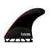 Futures Fins - JJ-2 LARGE TECHFLEX THRUSTER - BLACK/BRIGHT RED