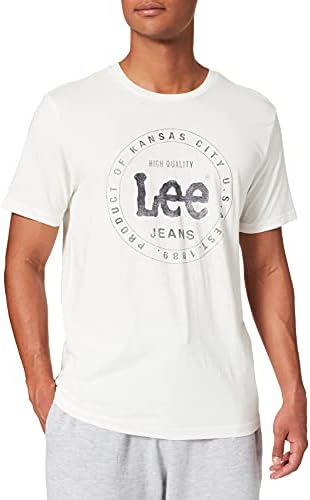 Lee Men's Circle TEE T-Shirt, Off White 