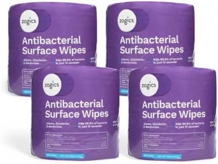 Zogics Antibacterial Wipes – Disinfecting Wipes for Sanitizing an...