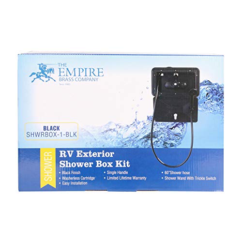 Empire Faucets Rv Exterior Shower Box Kit Black Rv Outdoor Shower Faucet, Shower Valve And Camper Shower Head And Hose #TOP3