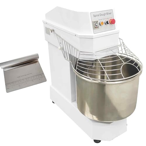 BEILOCKERY 60L 220V Dual-Speed Commercial Stainless Steel Dough Mixer
