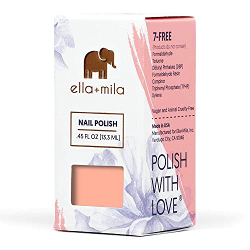 Ella+Mila Nail Polish, Bonbon Collection - French Kiss - Long-Lasting & Chip Resistant Formula (0.45 Fl Oz Each) #TOP6