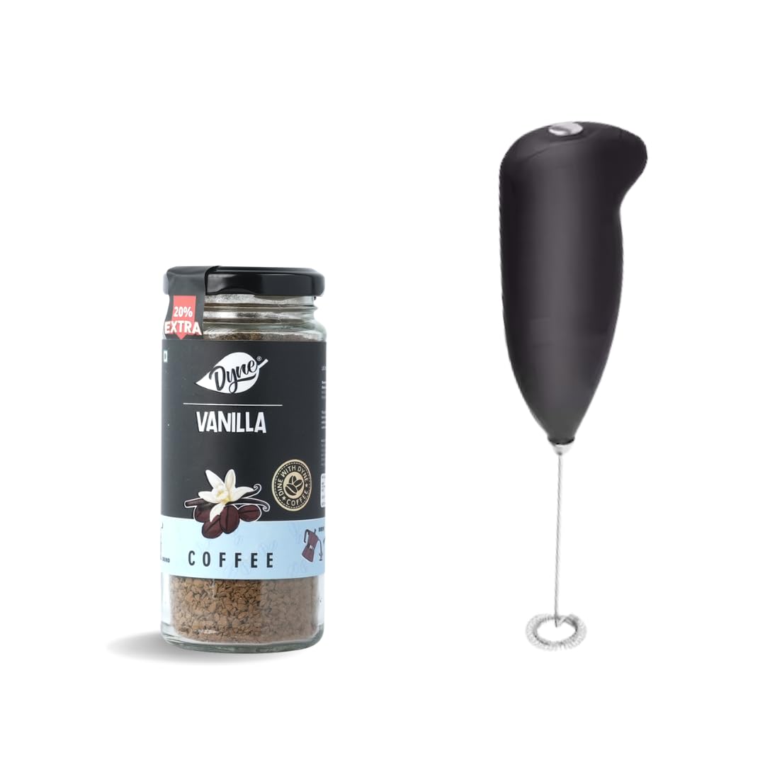Dyne Vanilla Flavoured Freeze Dried Instant Granule Coffee With Frother, 60 Gram Jar, Cold Coffee And Hot Coffee Combo Pack (B0CG1B6THY) Amazon Price History, Amazon Price Tracker