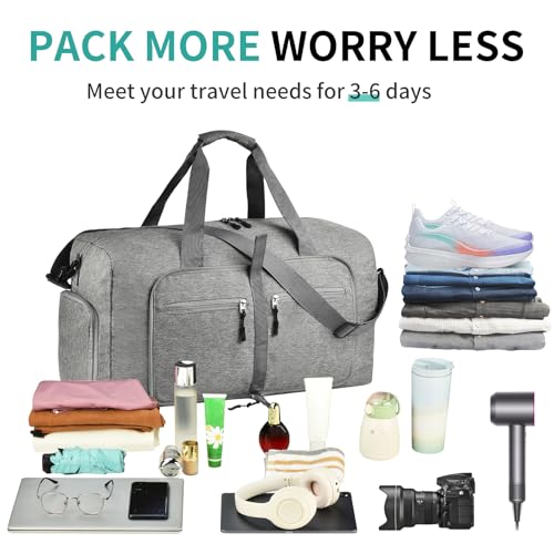 Image of Dimayar 85L Foldable Duffle Bag, Travel & Weekender, Overnight, Gym
