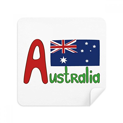 Chiffon de nettoyage lunettes et écran motif drapeau Australie tissu suède 2pcs