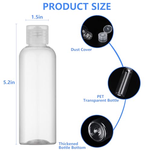 DTDNZKN 14 Pack Travel Bottles for Toiletries - TSA Approved Leak-Proof Squeezable Containers for Shampoo, Conditioner, Lotion, and Body Wash - Convenient and Practical Travel Accessories