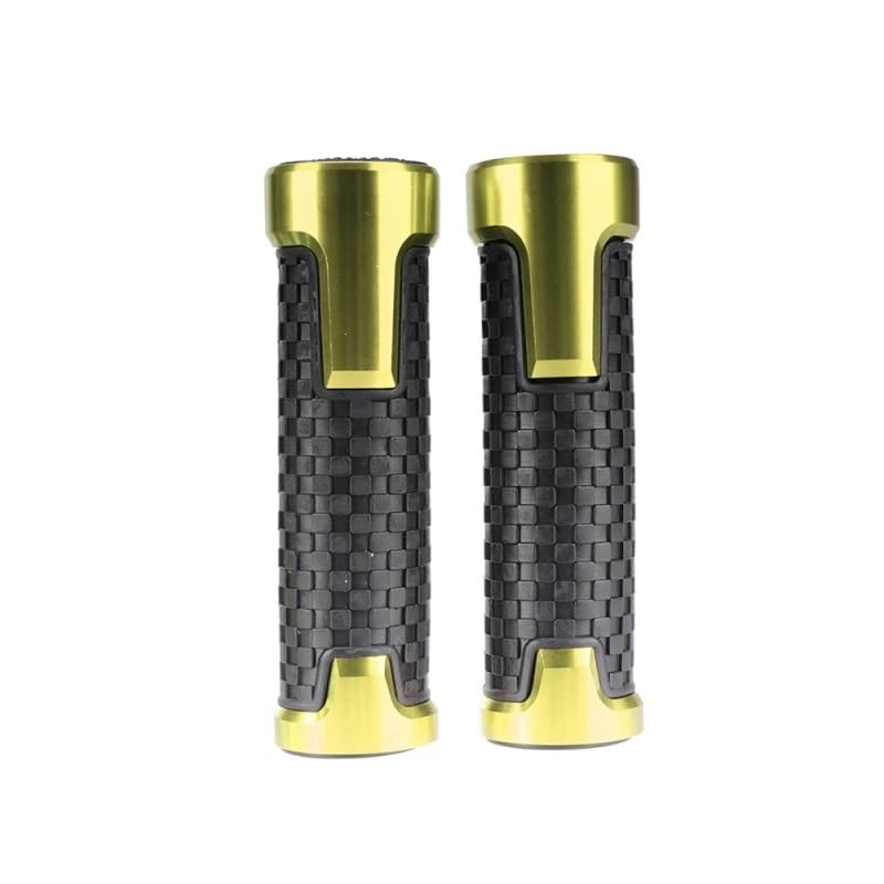 Poignée de moto 7/8 en aluminium CNC or pour un guidon design et robuste