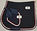 Horse All Purpose English Saddle Pad Set with Matching Ear Bonnet English Full Horse Size (Royal Blue)