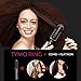 Hair Straightener Brush, TYMO Ring Hair Straightener Comb Straightening Brush for Women with 5 Temps 20s Fast Heating & Dual Voltage, Black