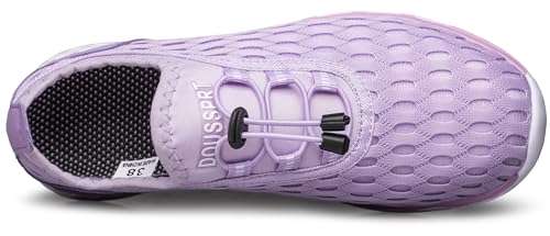 Image of DOUSSPRT Women's Water Shoes Quick Drying Sports Aqua Shoes Purple /White Size 9.5
