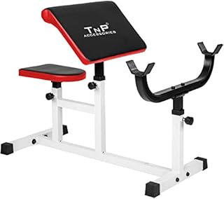 TnP Distribution Adjustable Heavy Duty Steel Preacher Arm Curl Weight Bench Biceps Weightlifting Gym Fitness Equipment Barbell Rack New