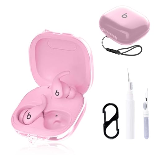 For Beats Powerbeats Fit �p �P�[�X �J�o�[ �yNOUKAJU�z ���C�����X �C���[�z�� TPU �ی�P�[�X �i�J���r�i�t��+�X�g���b�v�t�� �j �����h�~ �L�Y�h�~ �ϏՌ� �����[�d�\ �h�� �h�o (�N���A�s���N)