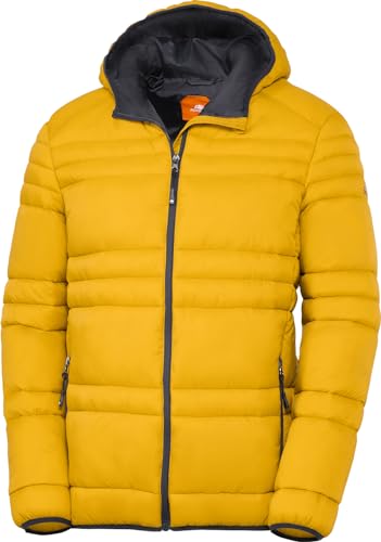NORDCAP Steppjacke Herren in Daunenoptik, warme Übergangsjacke, Ultraleicht mit Kapuze, 100% Wattierung, Messing, Gr. L