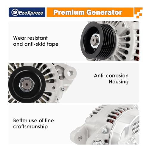 Image of Ezexpreze 11191 New Alternator Replacement For 2006-2012 Kia Hyundai 3.3 3.8L,06-11 Azera,06-10 Santa Fe Sonata, 07-10 Entourage Veracruz, 07-09 Kia Sorento, 06-09 Sedona, 10-11 Borrego, V6