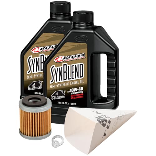 Tusk 4-Stroke Oil Change Kit Maxima Synthetic Blend 10W-40 Compatible with Yamaha YFZ 450/YZ 450F/ 2003-2005